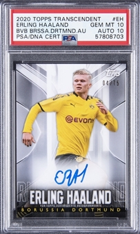 2020 Topps Transcendent BVB Borussia Dortmund #EH Erling Haaland Signed Card (#04/75) - PSA GEM MT 10, PSA/DNA 10 Auto